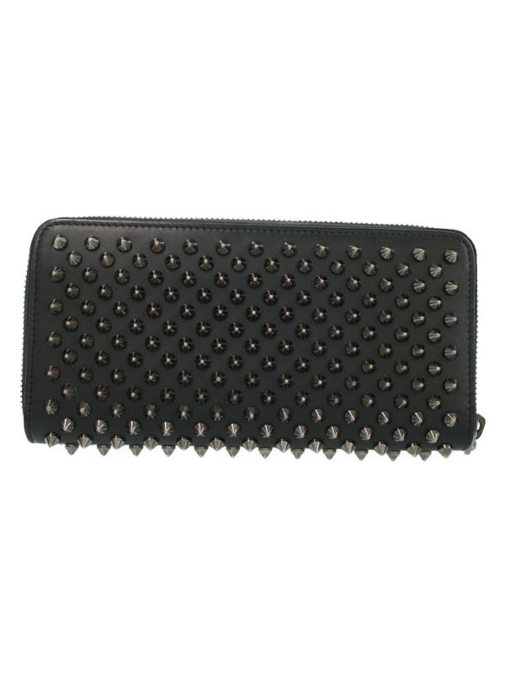 Christian Louboutin Zipper Round Studded Long Panettone Wallet